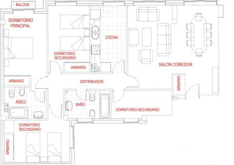PISO DE 4 DORMITORIOS CON UNA PLAZA DE GARAJE.  OPCIONAL UNA SEGUNDA PLAZA